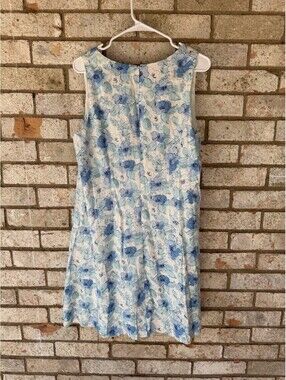 Jones New York Dresses White/Blue Floral Size L